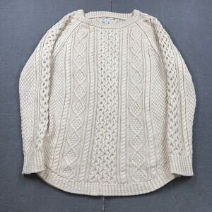 L.L. Bean Cream Cable Knit Sweater